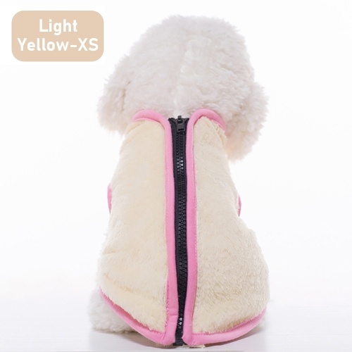 Warm Fleece Dog Pet Vest Jacket Winter Dog High Collar Zipper Clothing for Small Medium Large Dogs