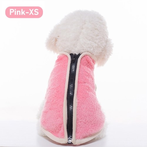 Warm Fleece Dog Pet Vest Jacket Winter Dog High Collar Zipper Clothing for Small Medium Large Dogs