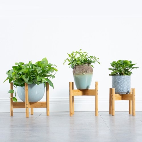 

hj-001 Plant Stand Flower Garden Potted Plant Bamboo Wooden Shelf