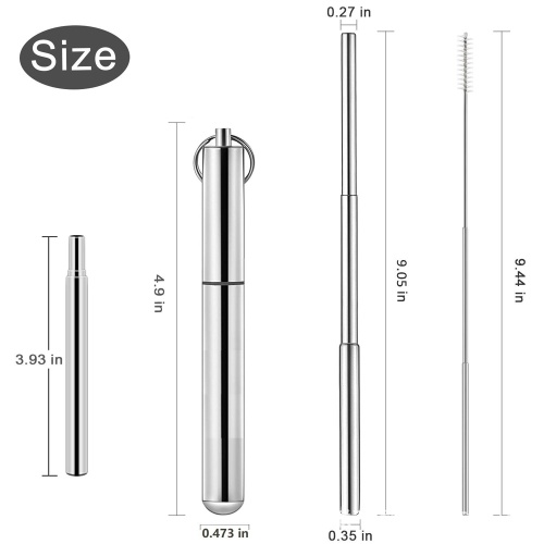 

Foldable Drinking Straw Collapsible Reusable Straws with Storage Box Travel Outdoor Household Home Kitchen Bar Accessories