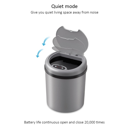 

Automatic Infrared Touchless Stainless Steel Automatic Smart Motion Sensor Rubbish Waste Bin Kitchen Trash Can Round Shape