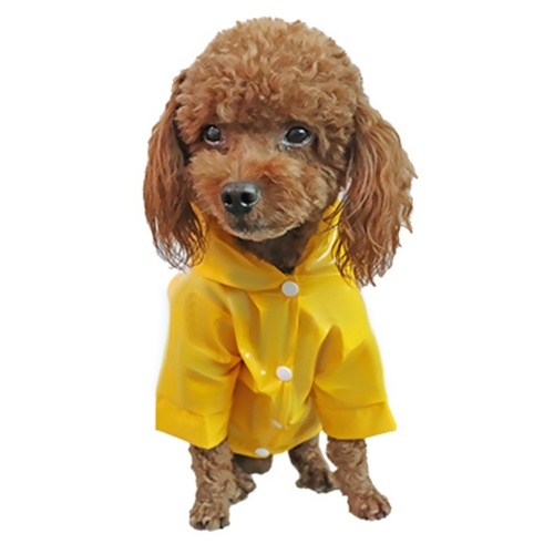Dog Raincoat Pet Poncho with Reflective Strip Hoodie