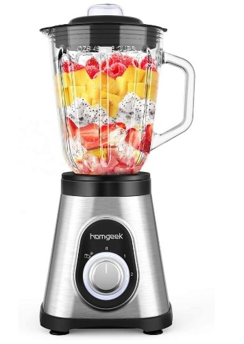 Homgeek 700W Professioneller Standmixer High Speed Power Smoothie Maker