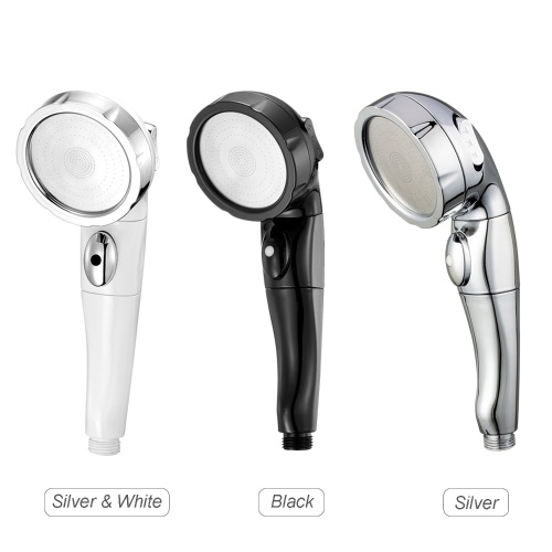 3 Spray Settings Shower Head with ON/Off Pause Switch Water Saving High Pressure Handheld Showerhead G1/2 Adjustable Bathroom Shower Head Bath Handheld Shower Head Replacement 