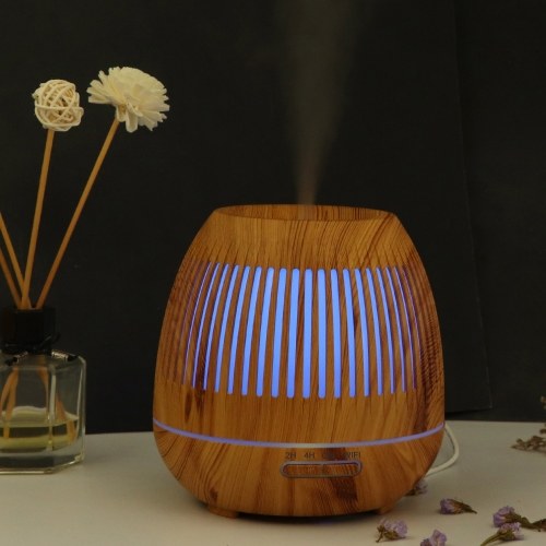 

yx-130 Smart WiFi Essential Oil Diffuser 400ml Cool Mist Humidifier Wood Grain Aromatherapy Humidifier 7 Color Changing Mood Light Tuya APP Control Waterless Auto Shut-off