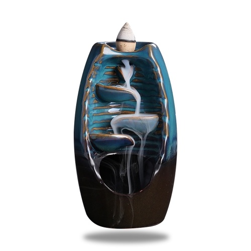 

Handicraft Mountain River Incense Holder Ceramic Backflow Waterfall Incense-Burner Censer Holder Home Table Decor