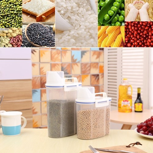 1.5L Portable Plastic Rice Storage Bin