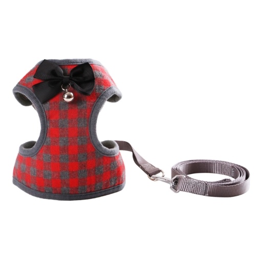 Dog Harness with Bowtie Step-in Vest Harness Leash Set