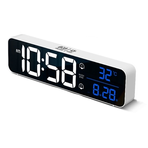 

Intelligent Voice Control LED Digital Alarm Clock Temperature Display Desktop Clocks Home Office Table Decoration Electronic Clock