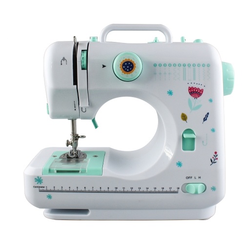 Portable Sewing Machine Electric Household Crafting Mending Mini Sewing Machines with LED Light 12 Stitches 2 Speed with Foot Pedal Perfect for Easy Sewing Beginners