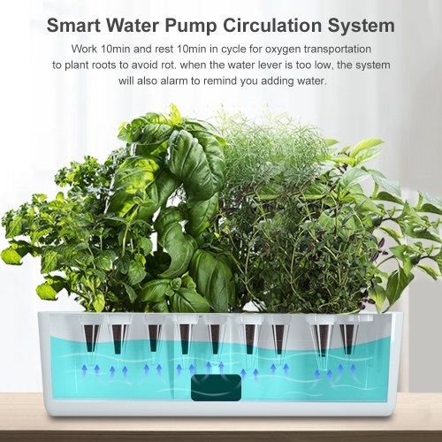 

Smart Hydroponics Growing System Indoor Herb Garden Kit 9 Pods Automatic Timing with Height Adjustable 15W LED Grow Lights 2L Water Tank Smart Water Pump for Home Office Kitchen