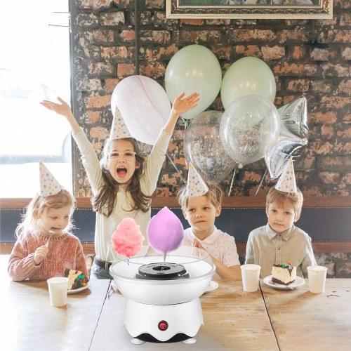 Household Marshmallow Machine Homemade Kid's Marshmallow Machine 400W High Power Pure Copper Motor with Splash Plate Pink US Plug