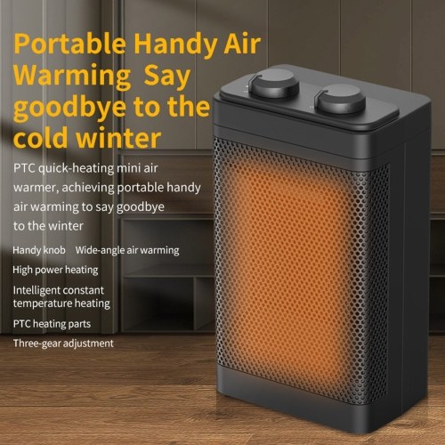 

Electric Heater Desktop Mini PTC Heater Household Fast Heating Silent Heater Touch Button Remote Control Shaking Head