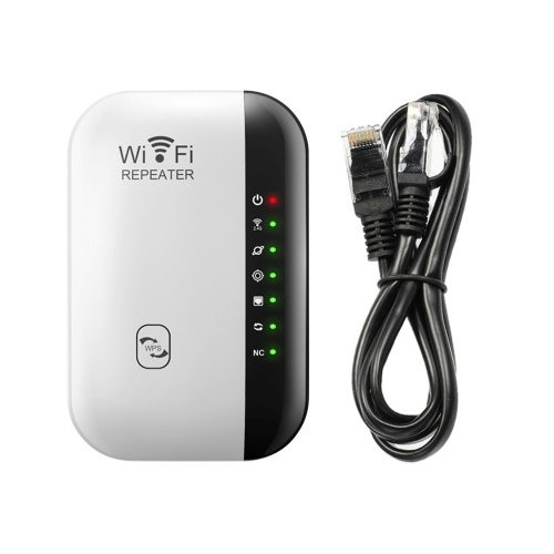 

300M WiFi Repeater Wireless Signal Amplifier 7 Indicator Lights WiFi Range Extender with Ethernet Port Simple Setup Relay/AP 2 Working Modes Portable WiFi Extender Signal Extender