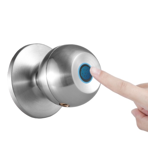 Smart Lock Keyless Entry Door Lock Fingerprint Door Knob TY App Remote Operation Type-C Port Rechargeable Battery BT 3-in-1 Fingerprint/Key/App Door Lock for 35-55mm Office Home Bedroom Door