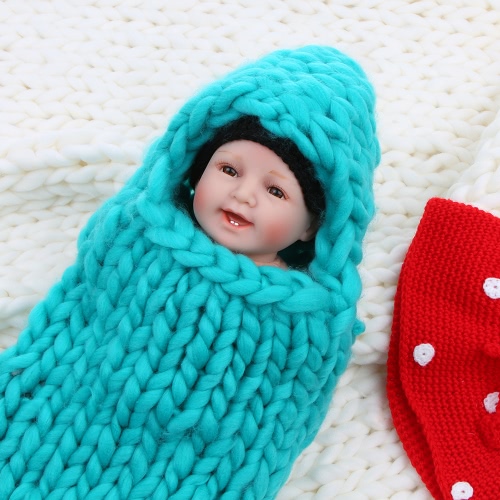 

Chunky Cute Warm Soft Newborn Infant Baby Girl Boy Spring Fall Winter Envelope Stroller Bed Sleeping Bedding Bag Sack Swaddle Wrap Blanket Handwoven Hand Knitted Crochet Thick