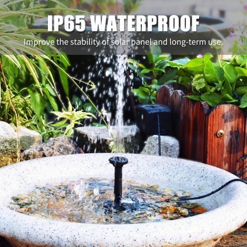 

Solar Powered Fountain Pump Water Pump with Adjustable Solar Panel DIY Birdbath Fountain Pump Outdoor Water Fountain Panel Kit for Fish Tank Small Pond Garden Patio Lawn Pool