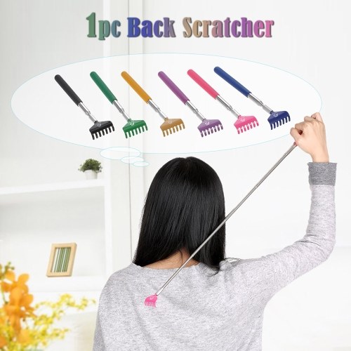 

Telescopic Back Scratcher Massager Metal Compact Extendable 5 Section 20-68cm Purple
