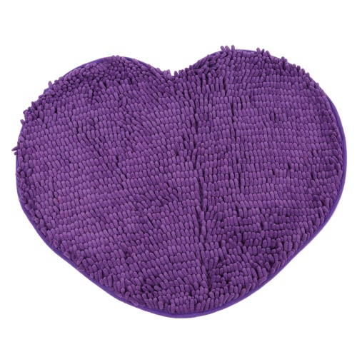 50*60cm Super Soft Chenille Yarn Heart Shape Footcloth Highly Absorbent Carpet Non-skid Door Mat Ground Mat Floor Mat for Indoor Entranceway