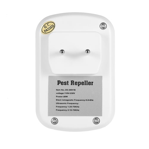 Electronic Ultrasonic/Electromagnetic Wave Mouse Repeller Rat Repellent Pests Repelling with Nightlight Adjustable Wave Frequency 