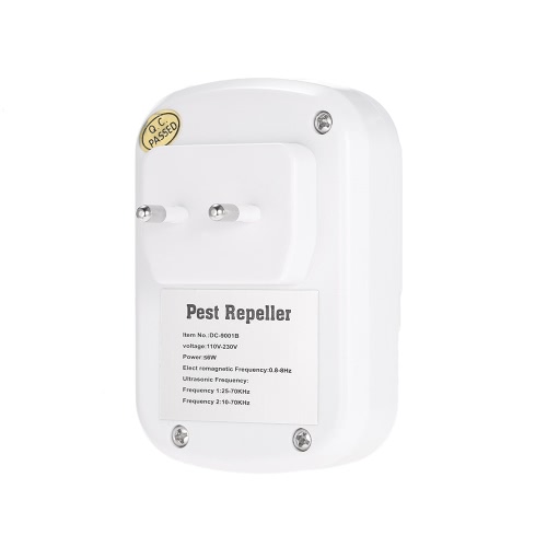 Electronic Ultrasonic/Electromagnetic Wave Mouse Repeller Rat Repellent Pests Repelling with Nightlight Adjustable Wave Frequency 