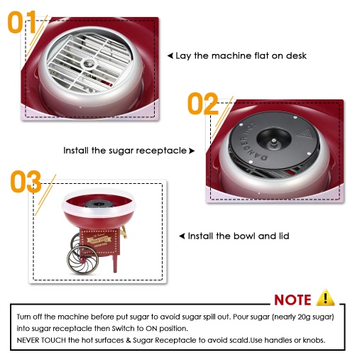 

Homgeek Mini Retro Automatic Cotton Candy Machine Household DIY Fancy Cotton Candy Maker Sugar Floss Machine For Kids