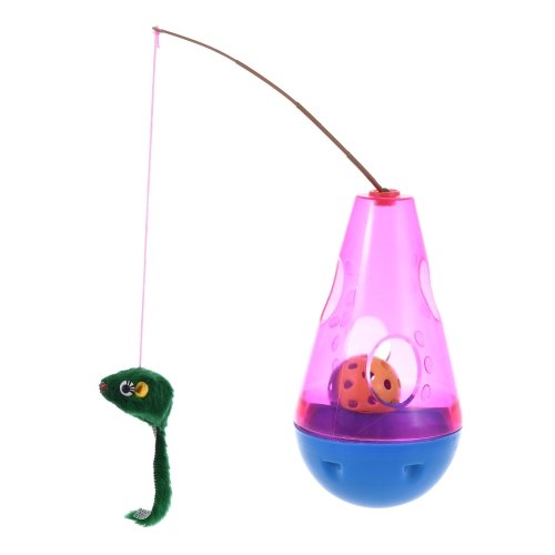 Copo interativo premium Roly-poly Wobbler Pet Cat Toy com Mouse Prey Bell Ball