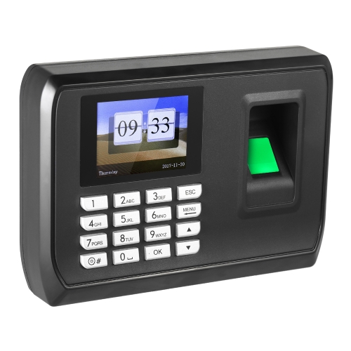 Battery operated biometric time clock