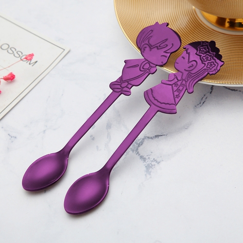 

2PCS Wedding Coffee Tea Measuring Spoon Gift Stainless Steel Flatware Lover Dinner Tableware Kids Rainbow Gold Cake Dessert Ice Cr