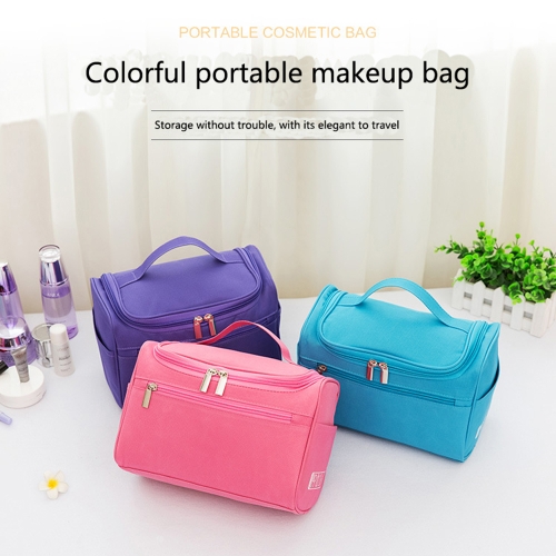 

Women Travel Makeup Bag Multifunction Cosmetic Bags Polyester Fashion Waterproof Storage Toiletry Bag Organizer Men （navy blue）