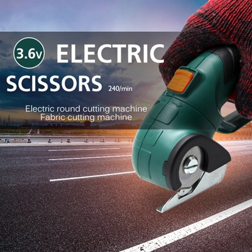 

US Multifunction Electric Cutter Power Tools 3.6V Li-ion Battery Cordless Cloth Cutting Tools Compact Electrical Scissors for Fabric Carpet