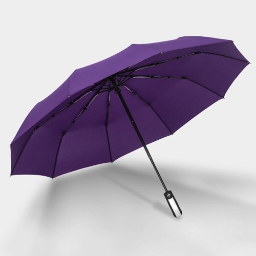 

10-Rib Автоматический Tri-fold Umbrella Деловые люди и женщины Складной зонт