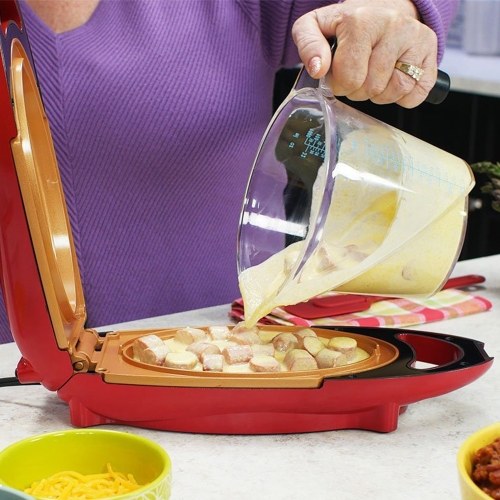 

Red Copper 5 Minute Chef Electric Cooker Double-Coated Non-stick Quick Cooking Pan Cookware (U S Plug)