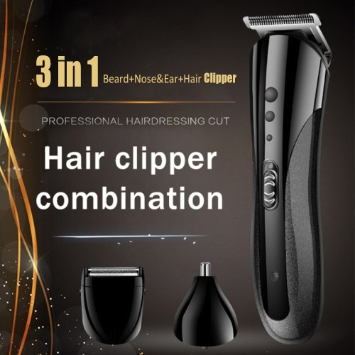 

Hair Clipper Beard Trimmer Kit for Men 3 in 1 Beard Nose Ear Hair Clipper Nose Trimmer Beard Shaver Hair Cutting Groomer Kit for Hair Nose Beard