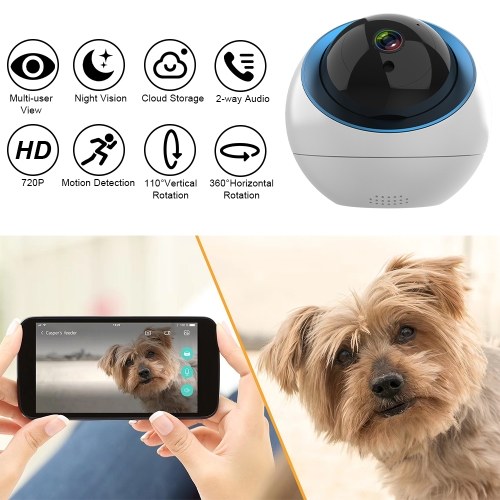 

F7 Pet Camera Dog Camera Wi-Fi Камера 720 P Камеры ВИДЕОНАБЛЮДЕНИЯ ИК Ночного Видения Радионяня Главная Безопасность для Кошек Собак