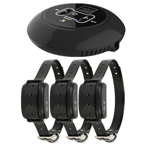 

Wireless Dog Fence Electric Pet Containment System Waterproof Rechargeable Collar Receiver 0-100 Adjustable for 3 Dogs