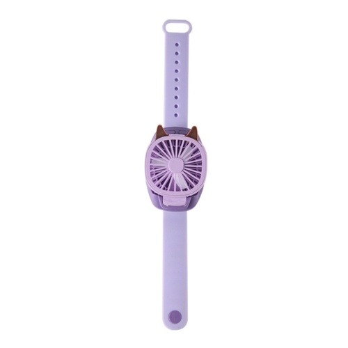 

Portable Mini Fan Watch Built-in Colorful Led Light Children USB Rechargeable Fan with Comfortable Wrist Band