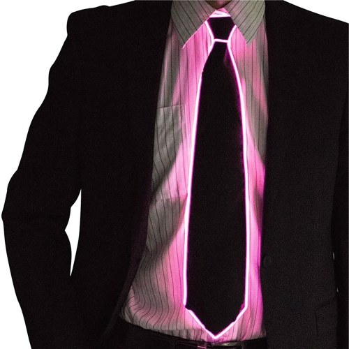 Wire Tie Flashing LED Tie Costume Necktie Glowing DJ Bar Dance Carnival Party Tie Cool Props