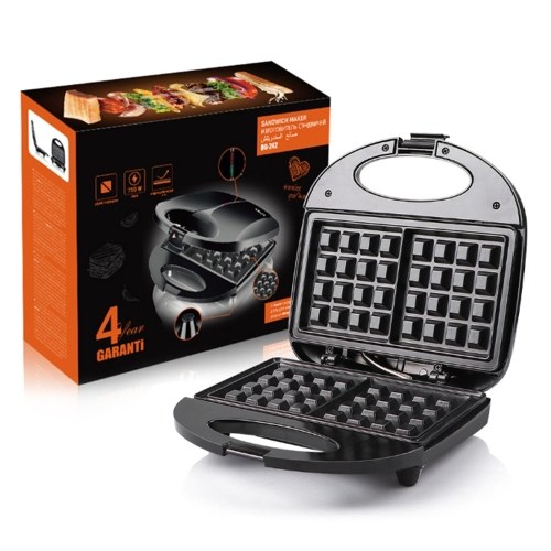 

Кофеварка для завтрака из нержавеющей стали Европейская домашняя мини-бургер Panini Сэндвич Хлеб Стейк Вафельница