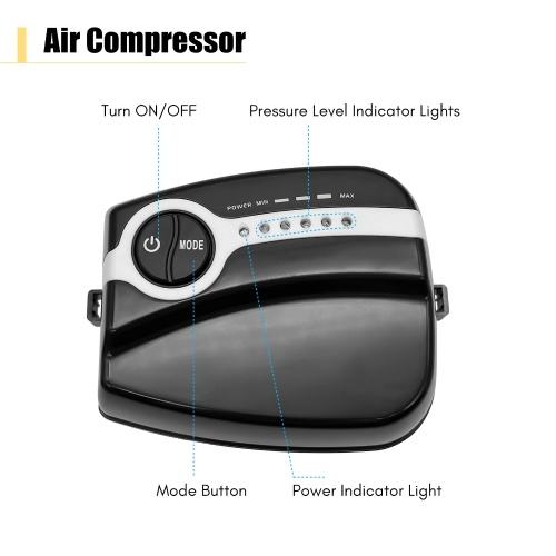 

Многофункциональный набор аэрографов с компрессором Набор ручных аэрографов Двойное действие 5-уровневое регулируемое давление Макс. 25 фунтов на квадратный дюйм с 3 чашками для краски для рисования Ремесленная модель Окрашивание Дизайн ногтей Макияж Укра