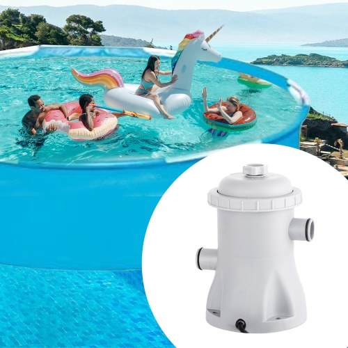Pool Filter Pump 330 GPH Paddling Pool Electric Water Pump With 2 Pool Filter Cartridge Pool Pumps Above Ground Small Pool Filter Pump 