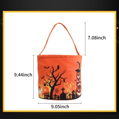 

LED Light Up Halloween Bucket Halloween Tote Bags With handle 3 Light Modes Reusable Halloween Candy Bags Gift Bags for Children Halloween Themed Party
