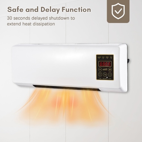 220V Portable Heater and Air Conditioner Combo 2in1 Electric Heater Air Conditioner Wall Mounted Heating and Cooling Device 