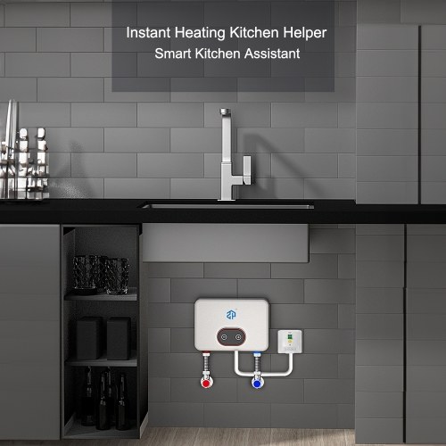 5.5KW Tankless Heater 220V Instant Water Heater LED Digital Display  30-55 ℃ with Overheating Protection Function 