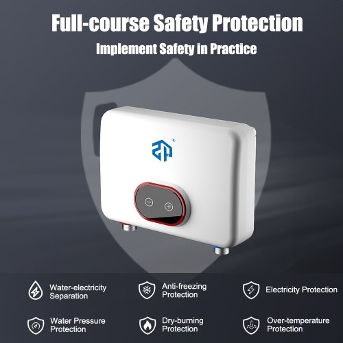 5.5KW Tankless Heater 220V Instant Water Heater LED Digital Display  30-55 ℃ with Overheating Protection Function 