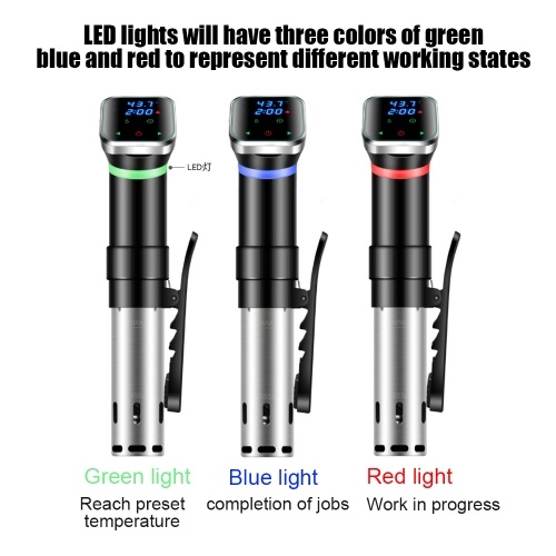 Sous Vide Machine Immersion Circulators 1100W Ultra Quiet Stainless Steel Sous Vide Precision Cooker Kitchen Gadgets with Touch Control Accurate Temperature 