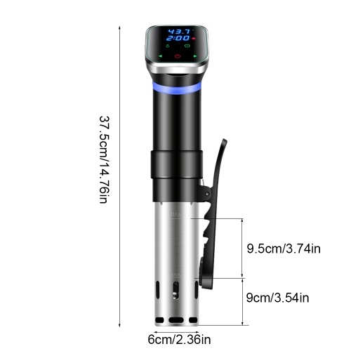 Sous Vide Machine Immersion Circulators 1100W Ultra Quiet Stainless Steel Sous Vide Precision Cooker Kitchen Gadgets with Touch Control Accurate Temperature 