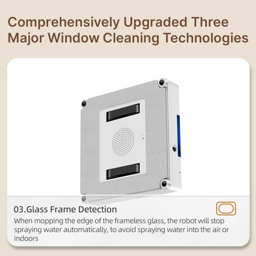 LIECTROUX YW509 Window Cleaning Robot with Remote Controller and APP Control Smart Path Planning 3 Way Water Spray 3000Pa Suction Power Edge Detection Anti-falling Protection Automatic Window Cleaner 