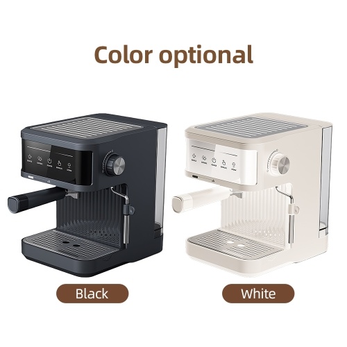 Multifunctional Electric Coffee Machine 850W 20Bar Mini Coffee Maker with Portafilter, Single and Double Serve Filter Basket, 92℃ Smart Brew 3 Level Adjustable Steam Wand for Latte Art Espresso 