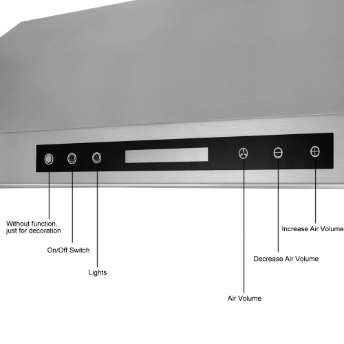 

THOR KITCHEN HRH3601U 36" Stainless Steel Under Cabinet Range Hood 900 CFM Kitchen Ventilator High Quality Baffle Filter